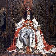 John Michael Wright Charles II of England in Coronation robes oil painting artist